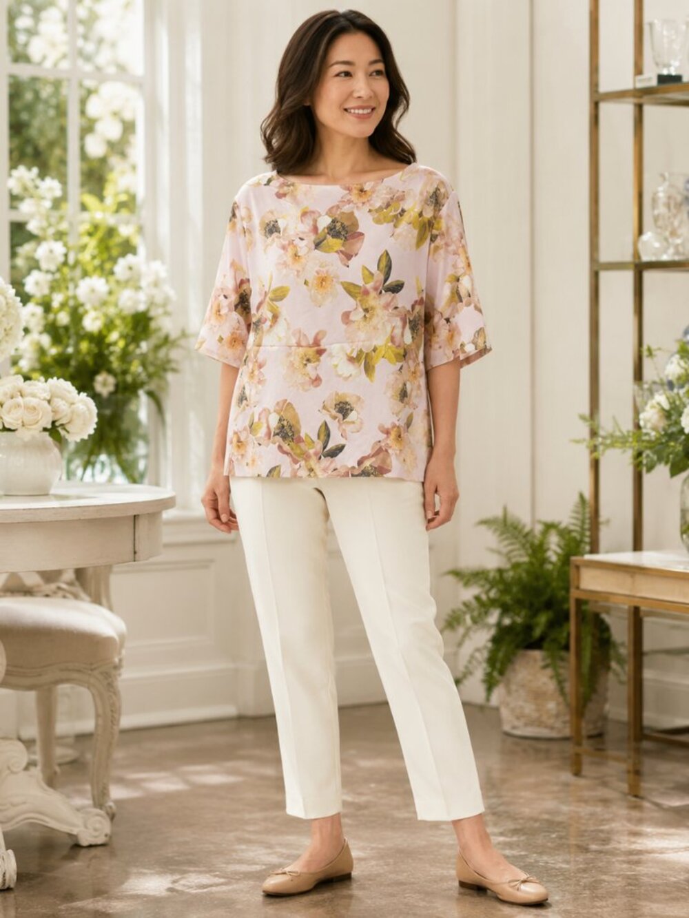 Brooks Brothers Silk Floral Blouse Size 12